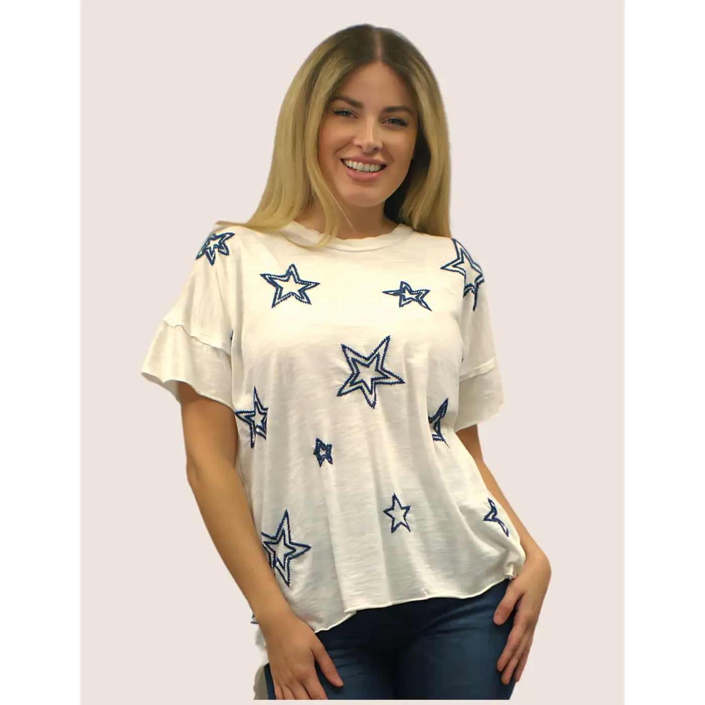 Juniper Blue Stars Comfort Tee