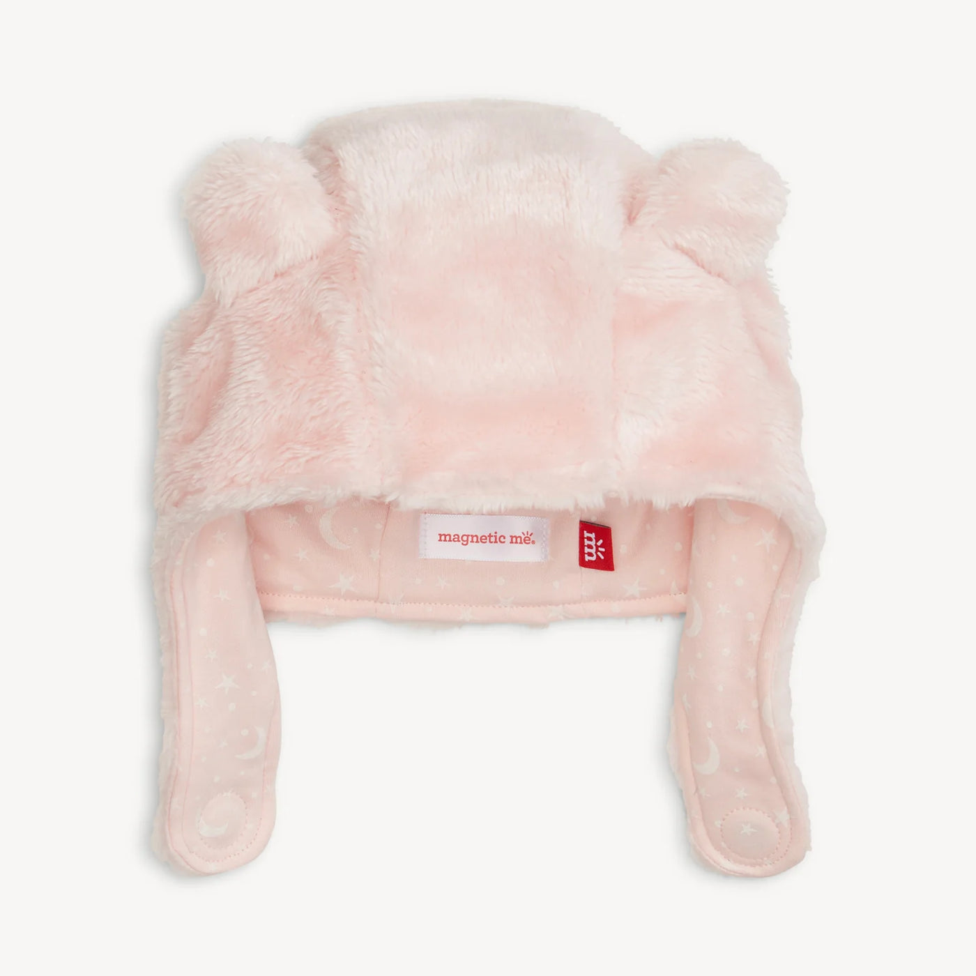 PINK BLOSSOM MINKY BEAR HAT