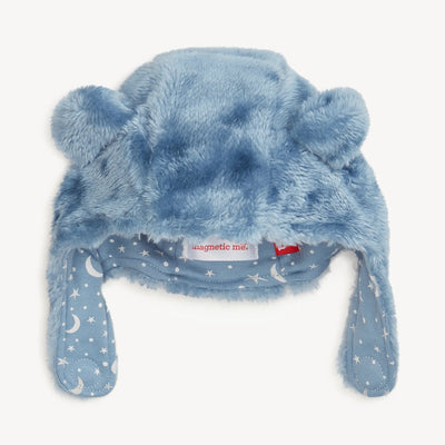 WINTER SKY MINKY BEAR HAT