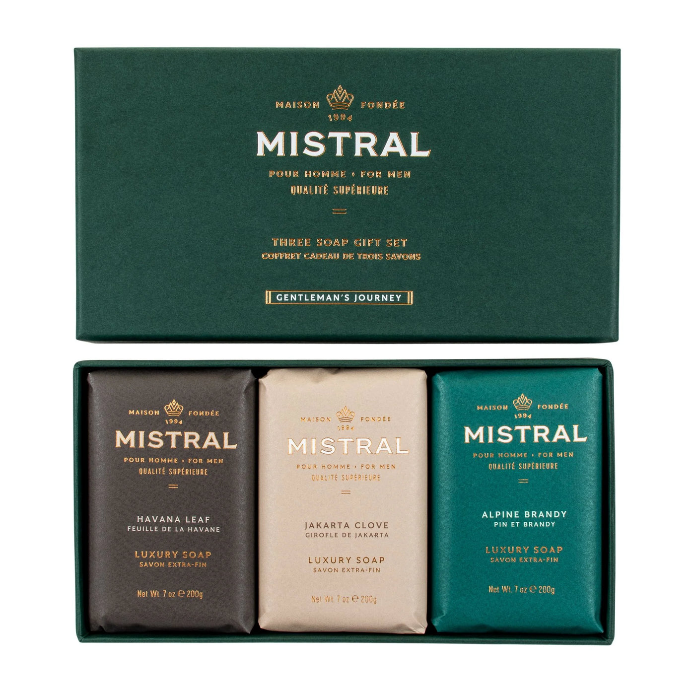 Mistral THREE SOAP GIFT SET Men's