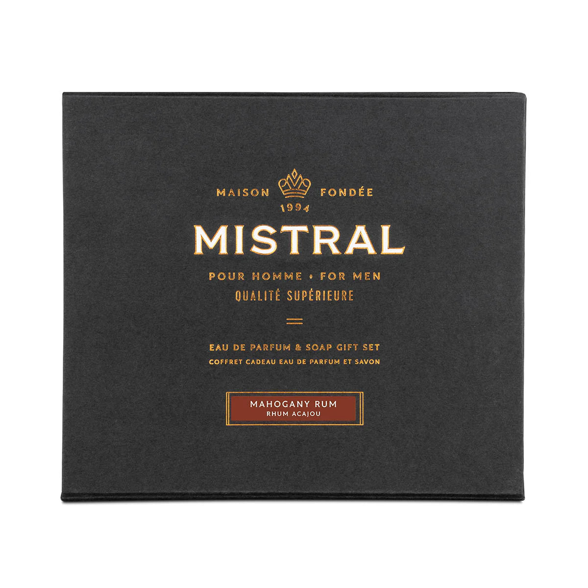 Mens Mistral MAHOGANY RUM EAU DE PARFUM & BAR SOAP GIFT SET