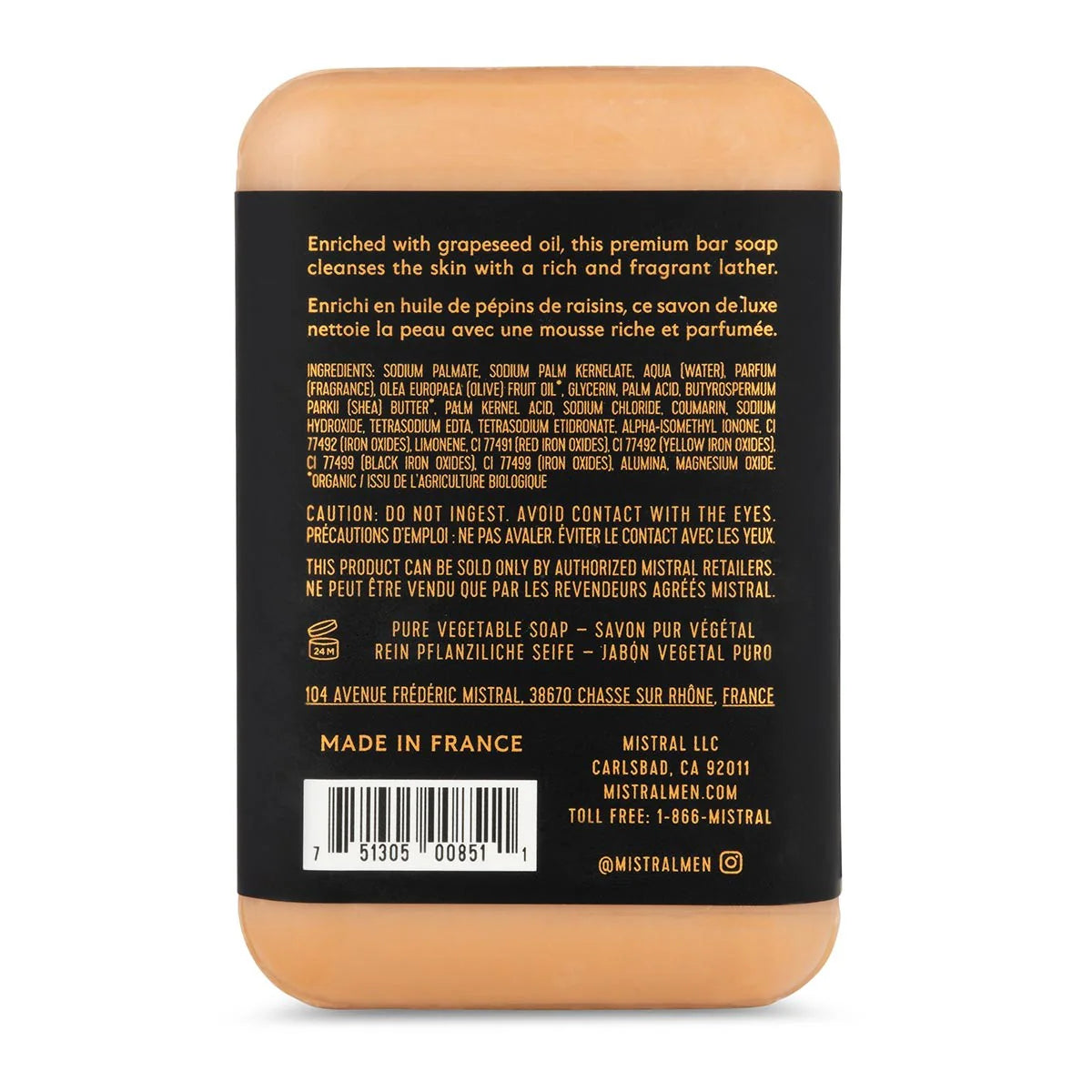 Men's GOLDEN TOBACCO BAR SOAP