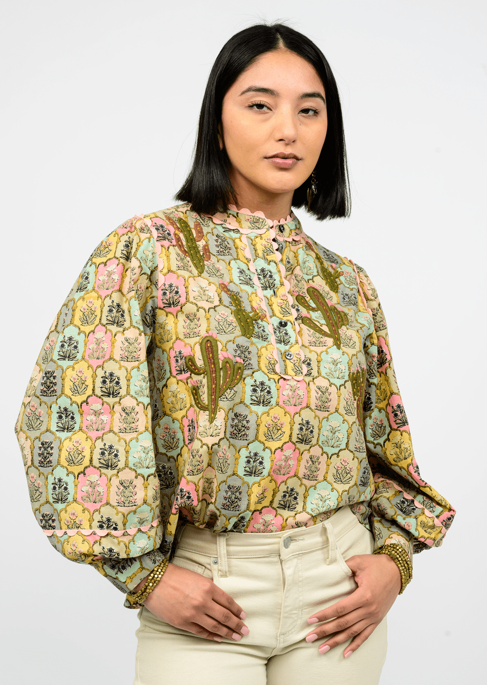 Nopal Foral & Cactus Shirt