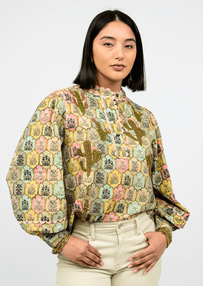 Nopal Foral & Cactus Shirt