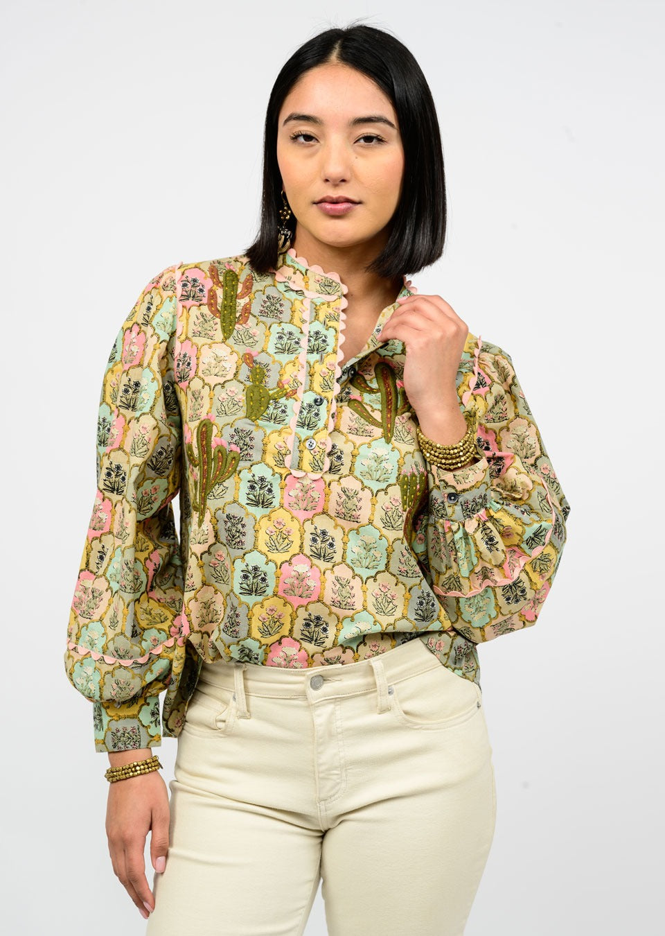 Nopal Foral & Cactus Shirt
