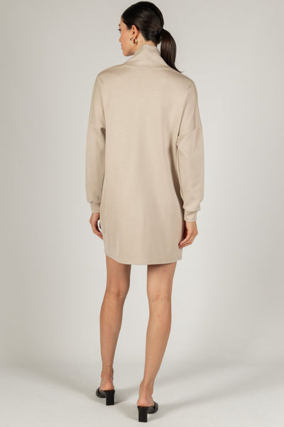 Butter Modal Taupe Cowl Neck Dress