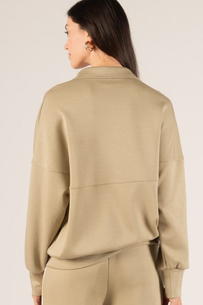 Butter Modal Lt. Olive Zip Up Pullover