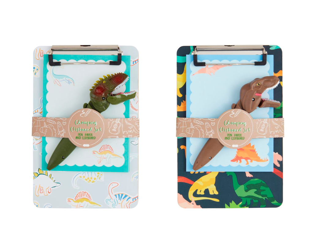 DINO PEN & CLIPBOARD SET