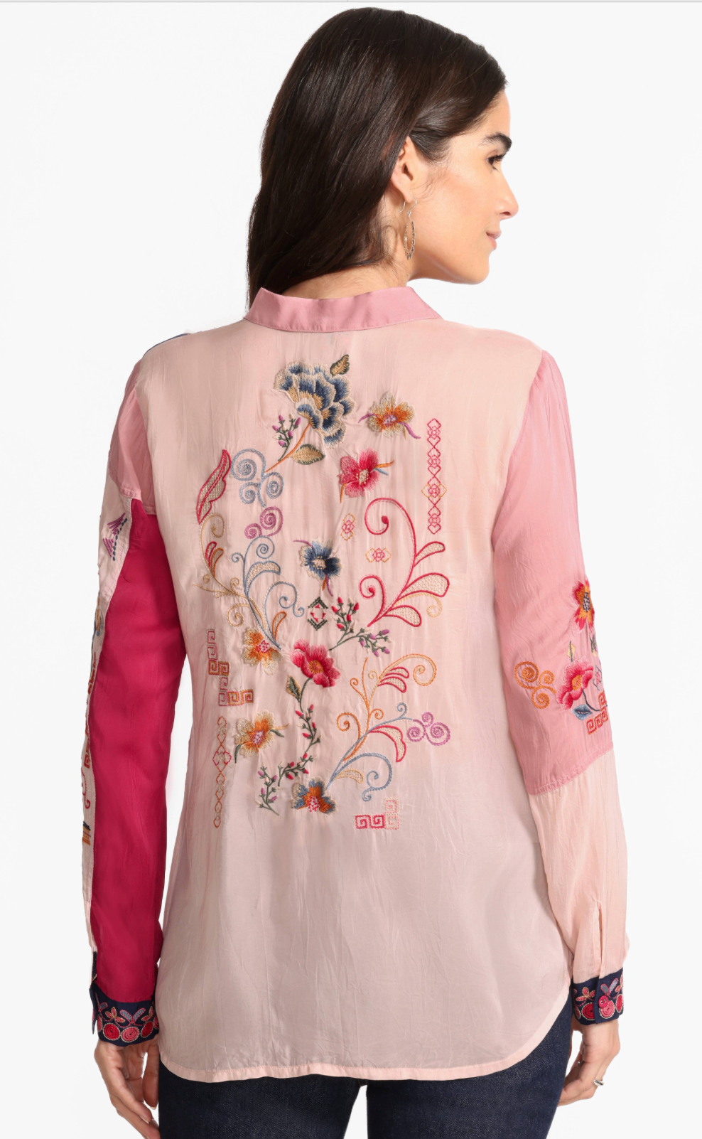 Georgina MARCIA Red COLOR BLOCK SHIRT