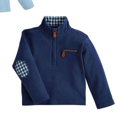 Boys Navy Quarter Zip