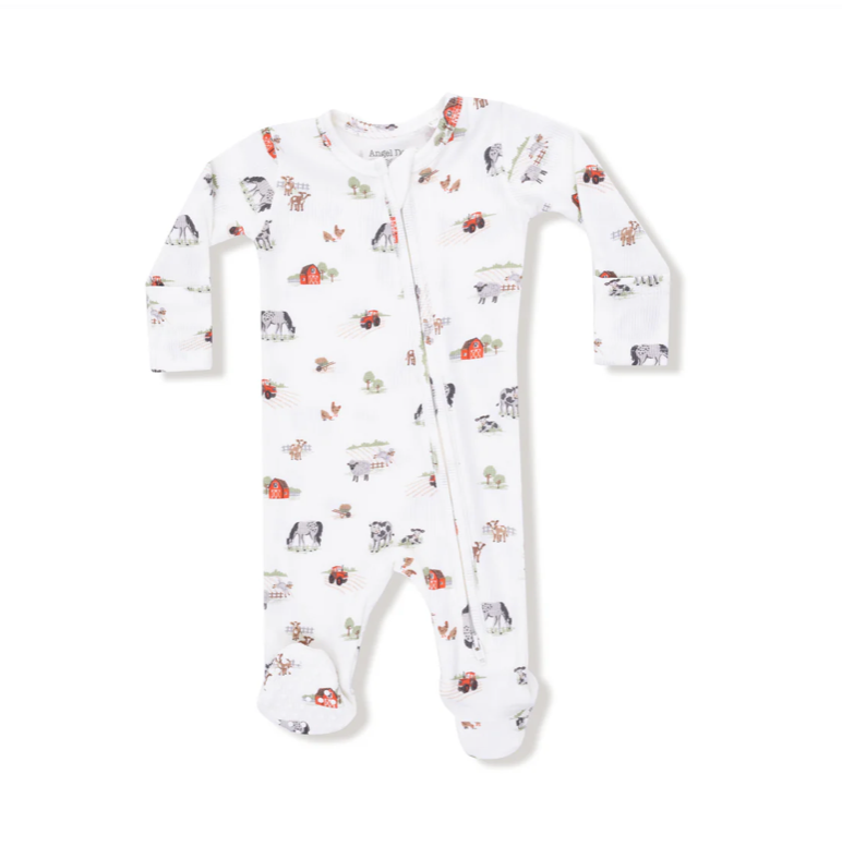 Little Farm 2 Way Zipper Footie