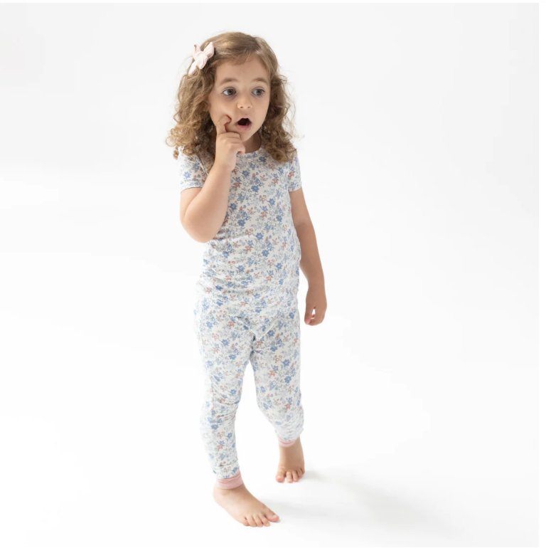 Country Girl Floral Short Sleeve Loungewear Set