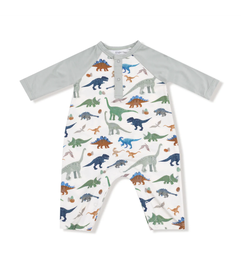 Washy Dinos Long Sleeve Romper