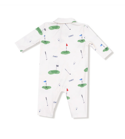All Fore Golf Polo Romper