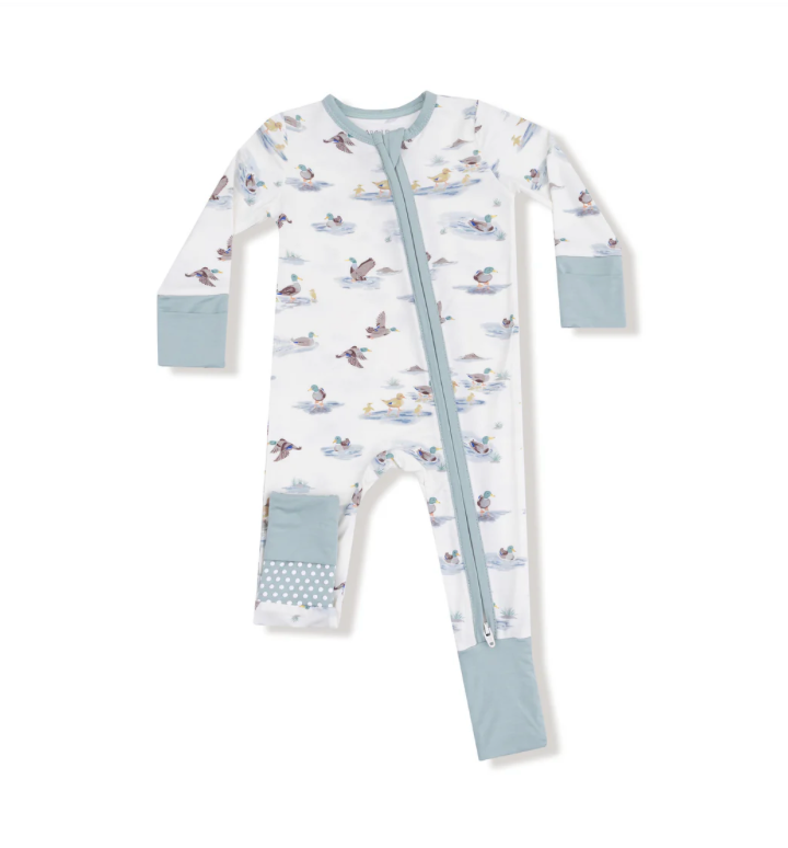 Migrating Mallards Zipper Romper