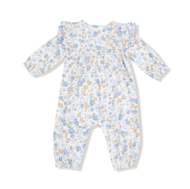 Sweet Rose Calico Long Sleeve Romper