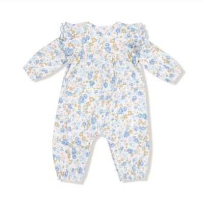 Sweet Rose Calico Long Sleeve Romper
