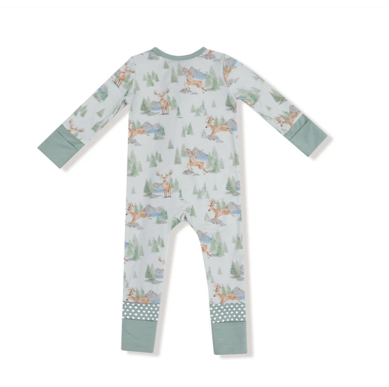 Buck Deer Zipper Romper