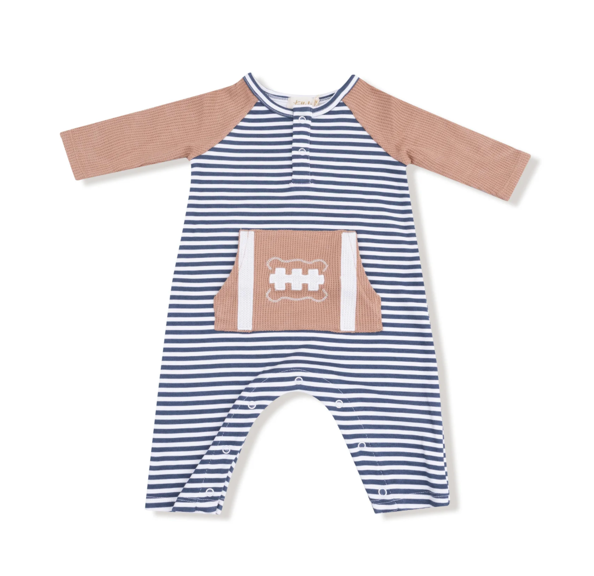 Football Long Sleeve Raglan Romper
