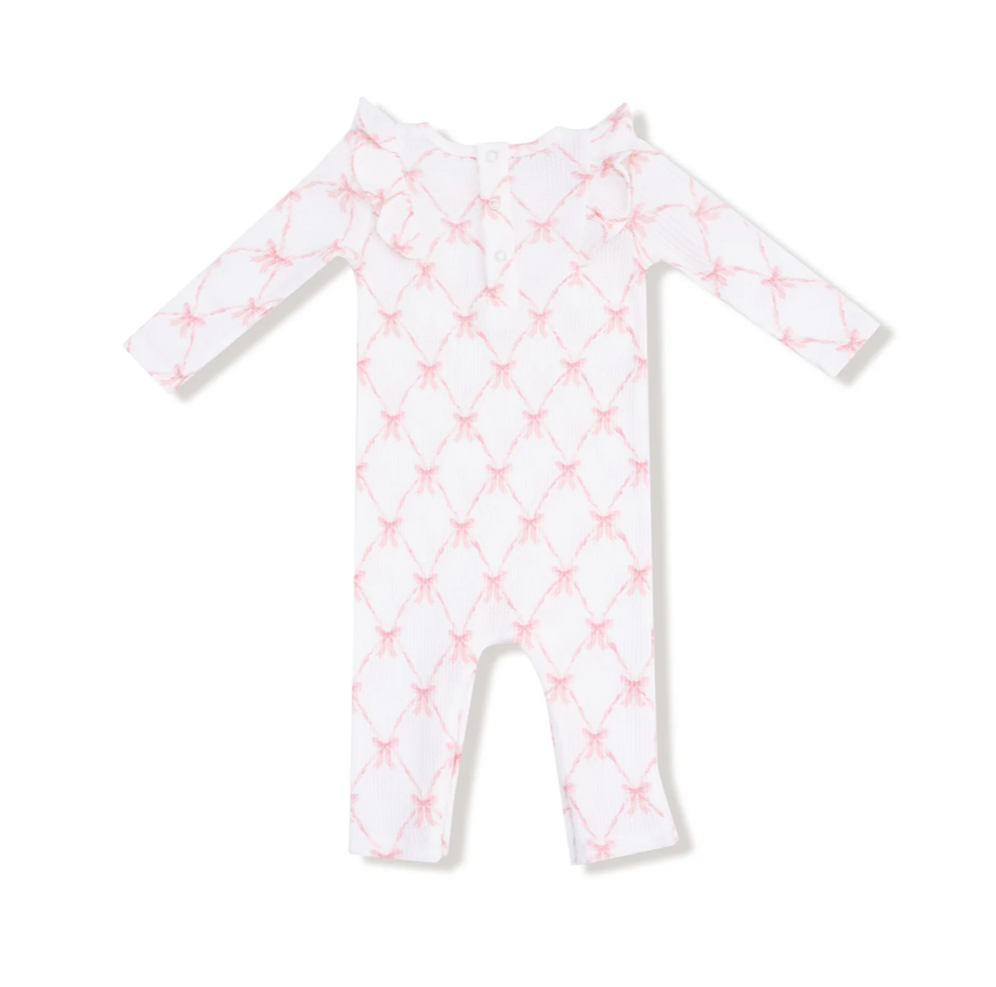 Ribbon Bow Trellis Ruffle Romper