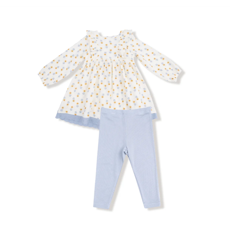 Western Sunflower Dress & Leggings