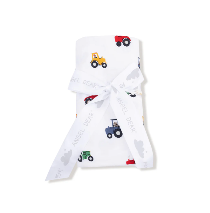 Mini Tractors Swaddle Blanket