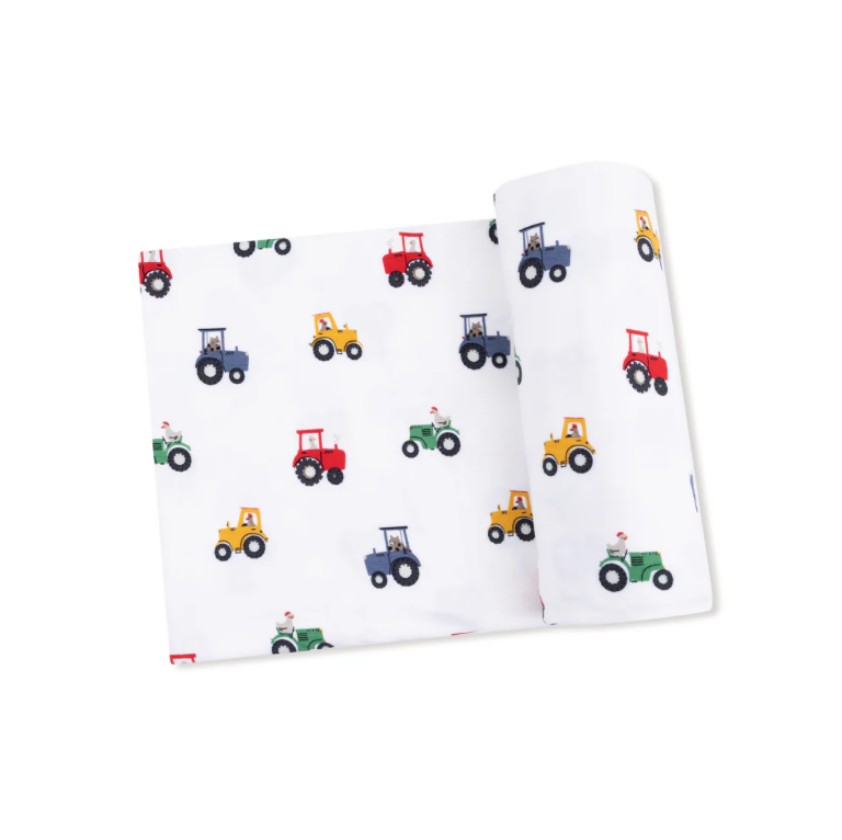Mini Tractors Swaddle Blanket