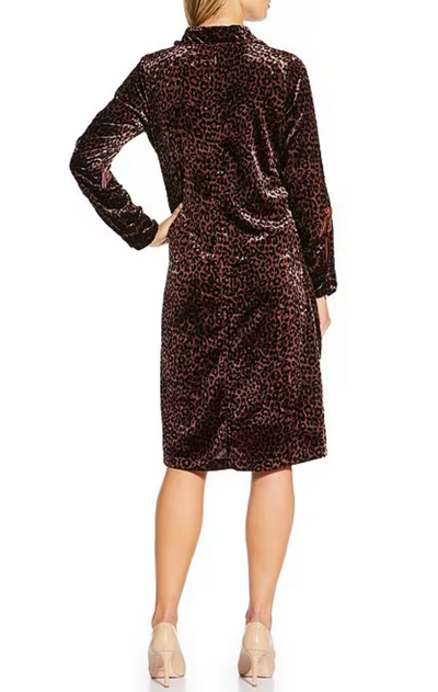 VELVET MISTY LEOPARD GINEVA SHIRT DRESS