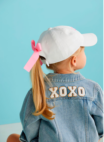 Girls BOW EMBROIDERED HAT