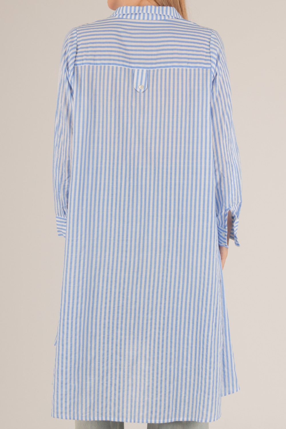 Light Blue White Striped Tunic