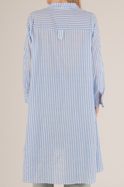 Light Blue White Striped Tunic