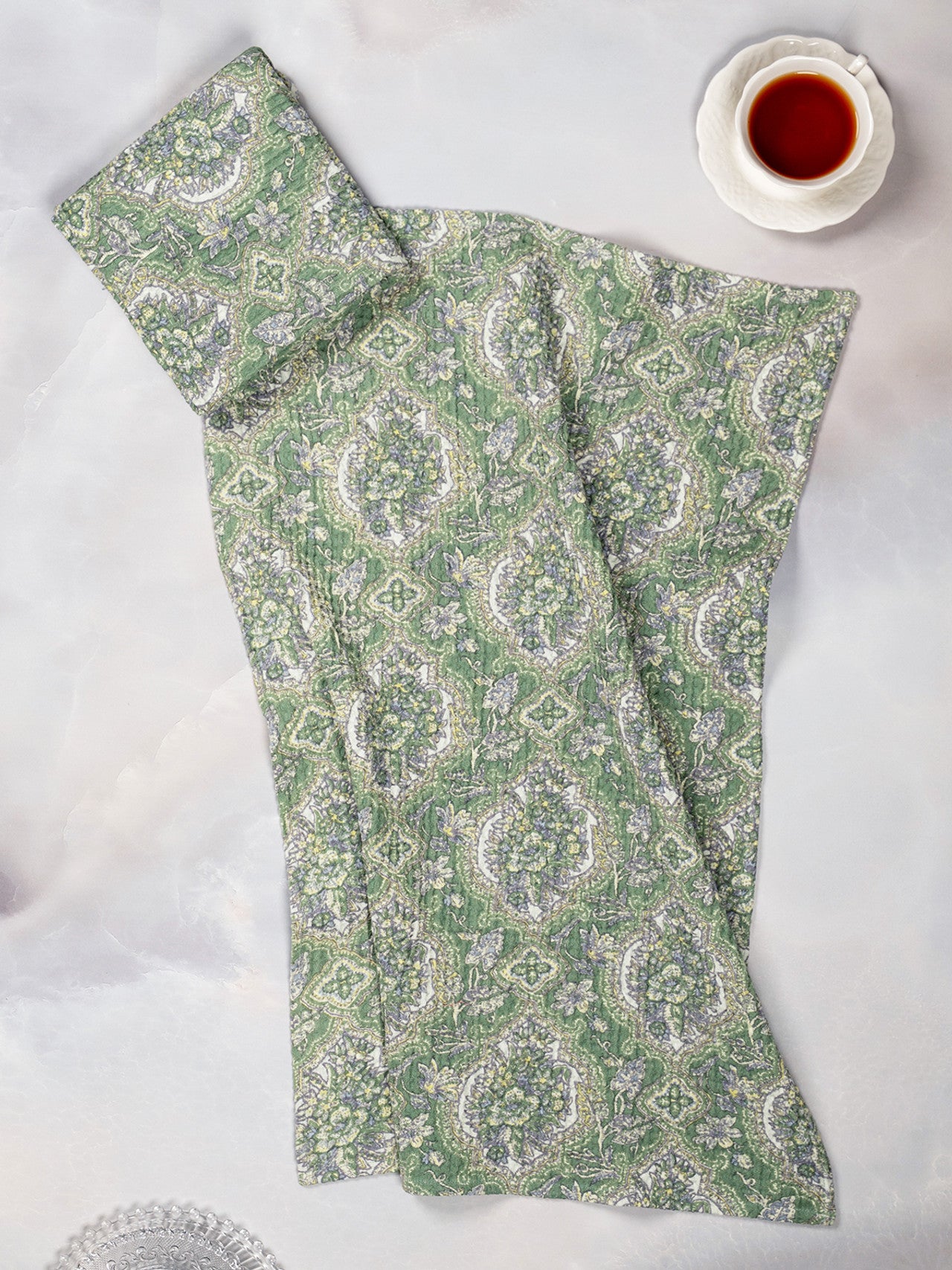 Timeless Green Tapestry Tea Towel