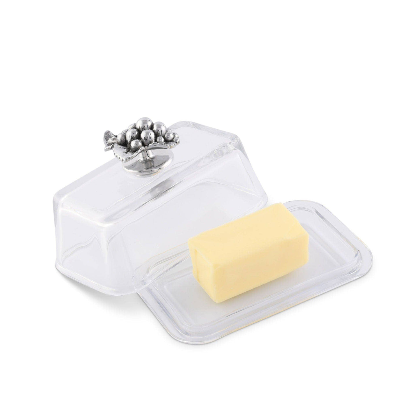 Grape Glass Butter Dish