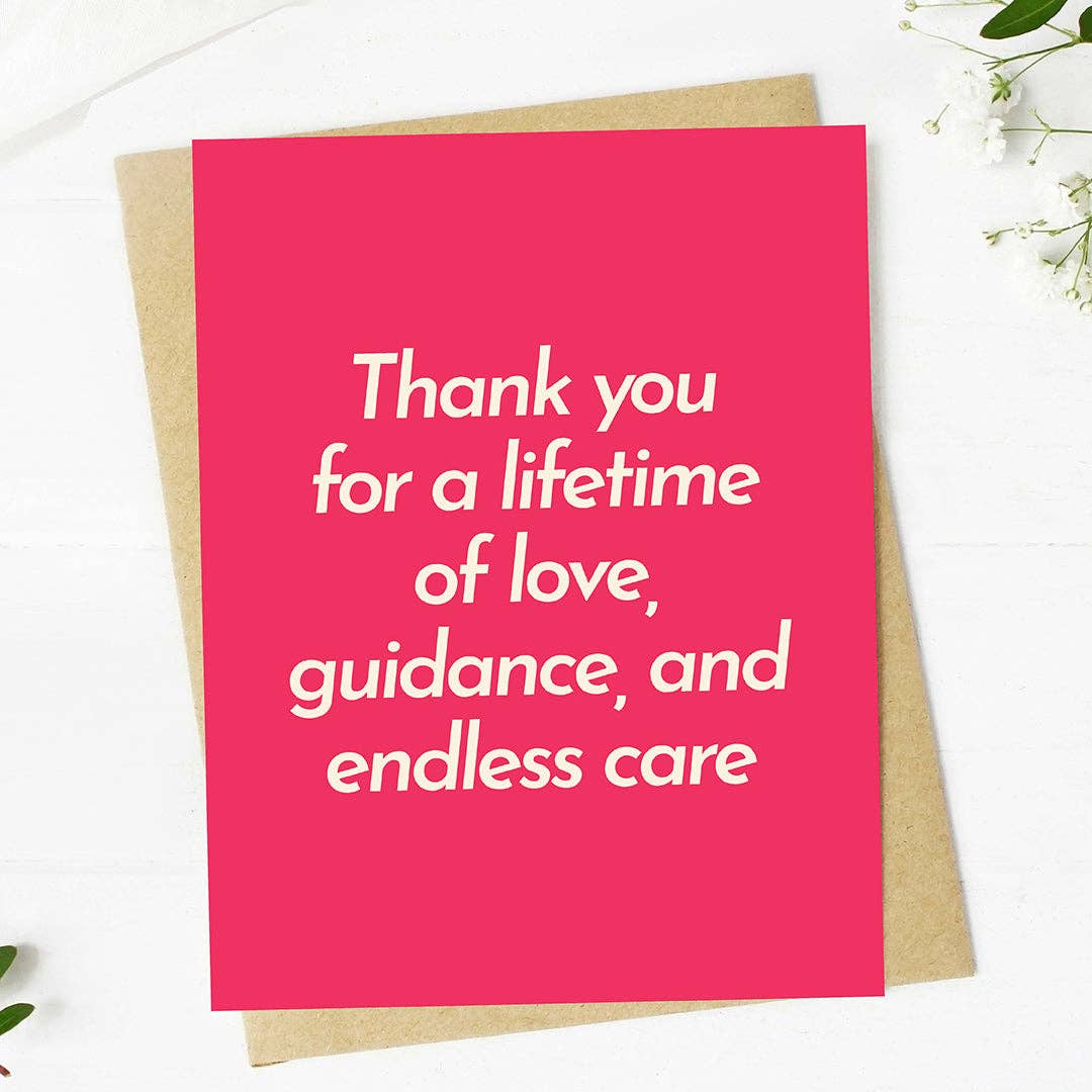 Bi"Thank you for a lifetime of love" Mother's Day Text Card