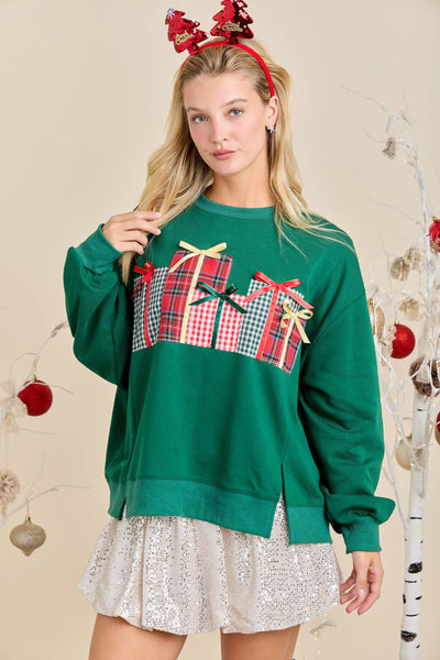 Patchwork Gift box Sweatshirt