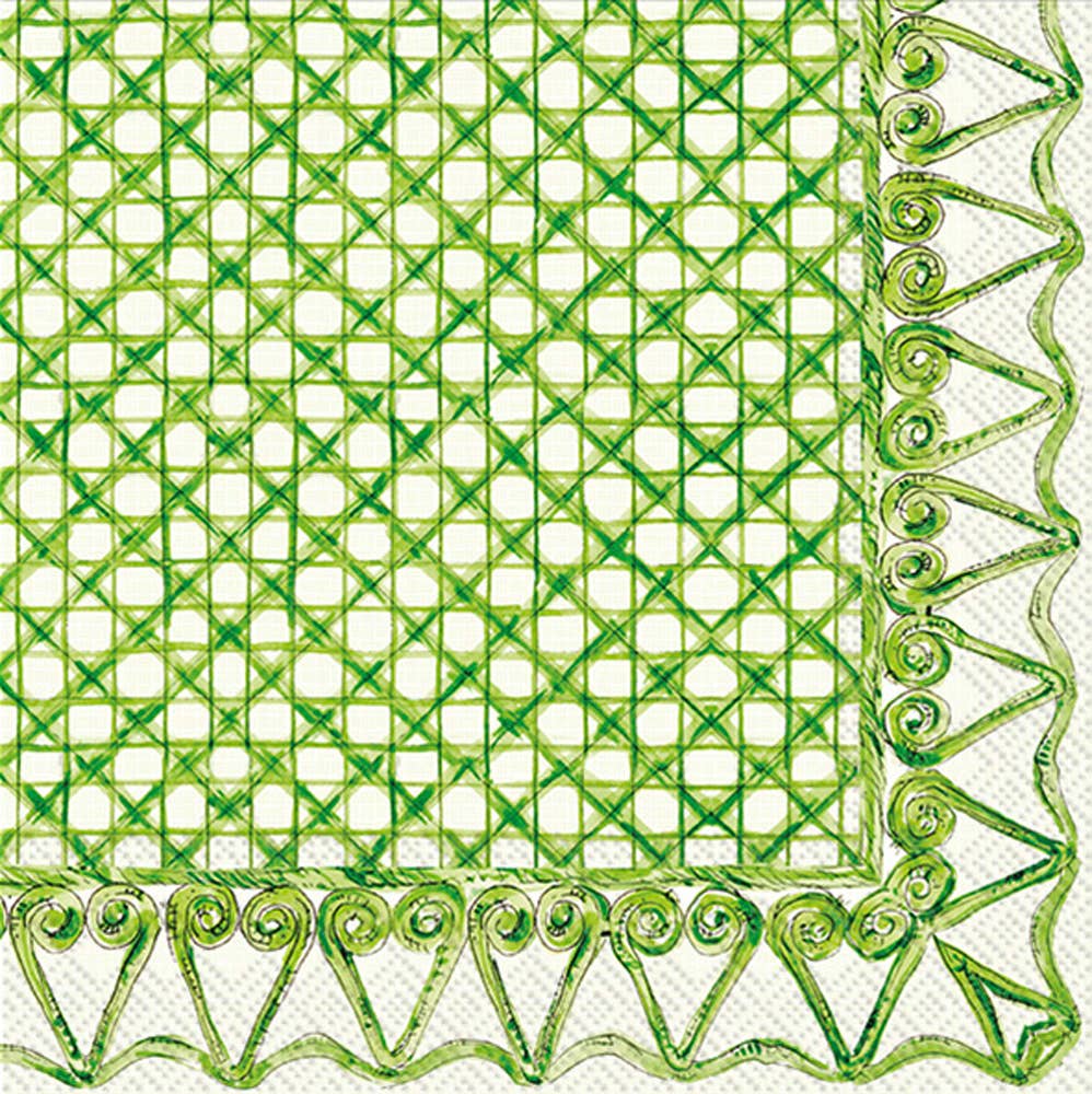 Botanical Green Cane Cocktail Napkins