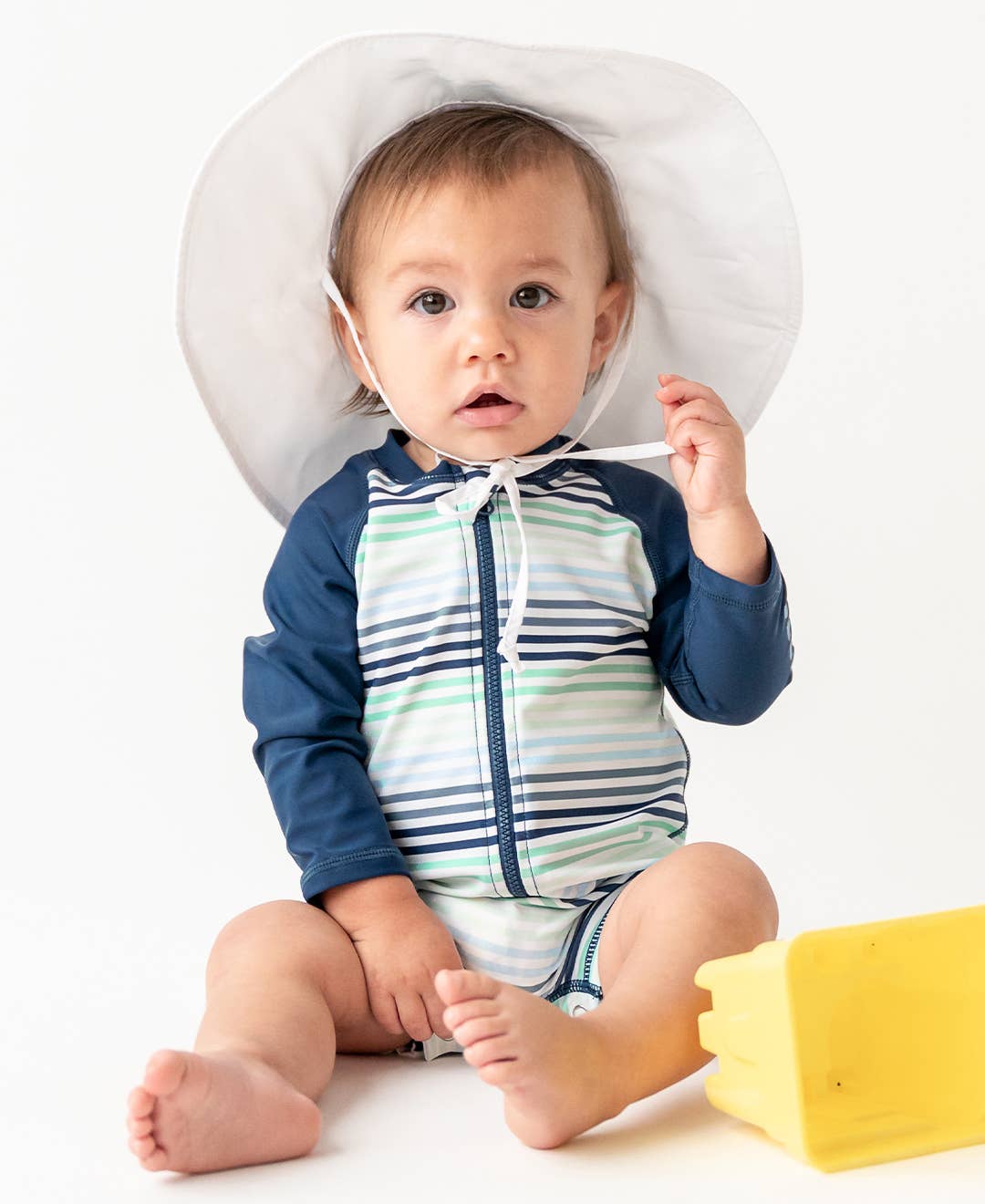 Kids White Sun Protective Hat