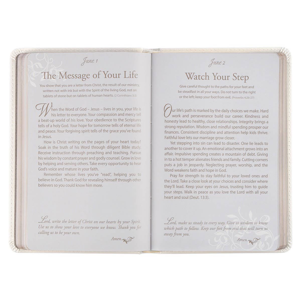 Mr. & Mrs. 366 Devotions for Couples White Faux Leather