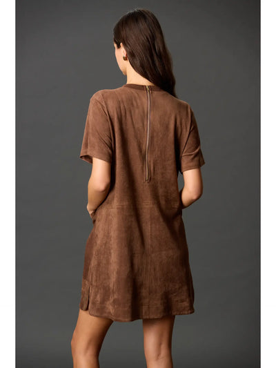 Faux Microsuede Shift Dress