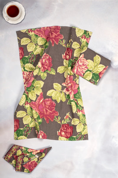 Austen Rose Mocha Tea Towel