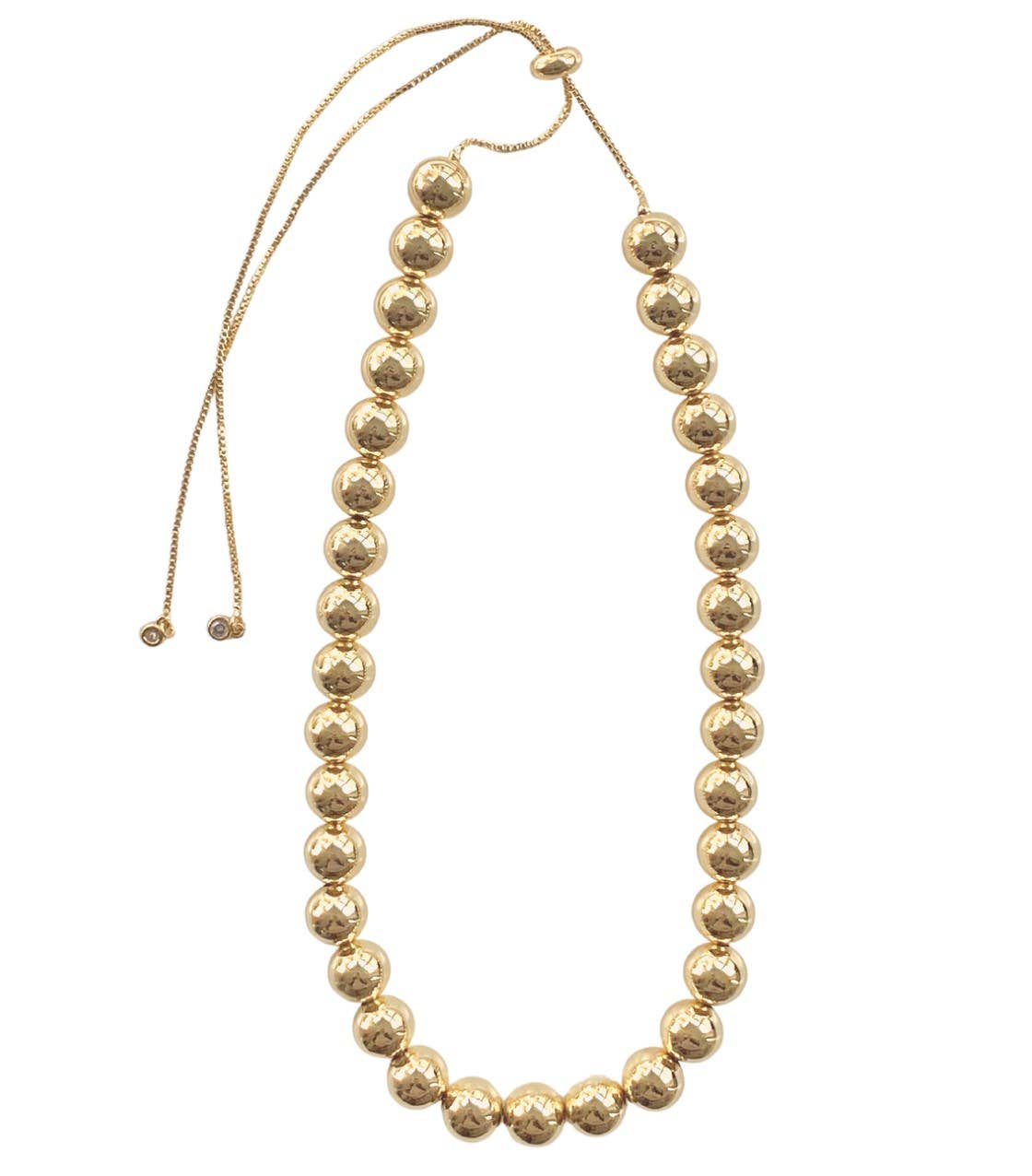 Large Gold Ball Necklace