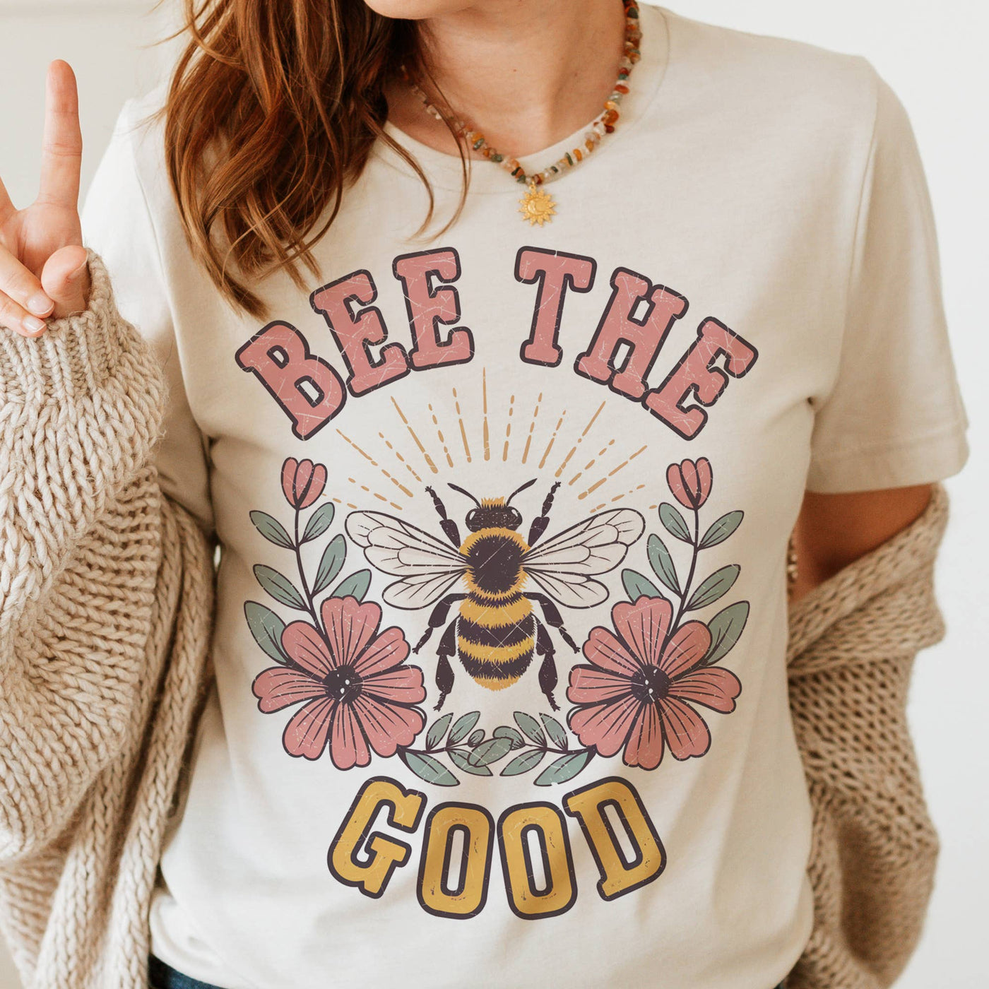 Bee The Good Flower Vintage Tee