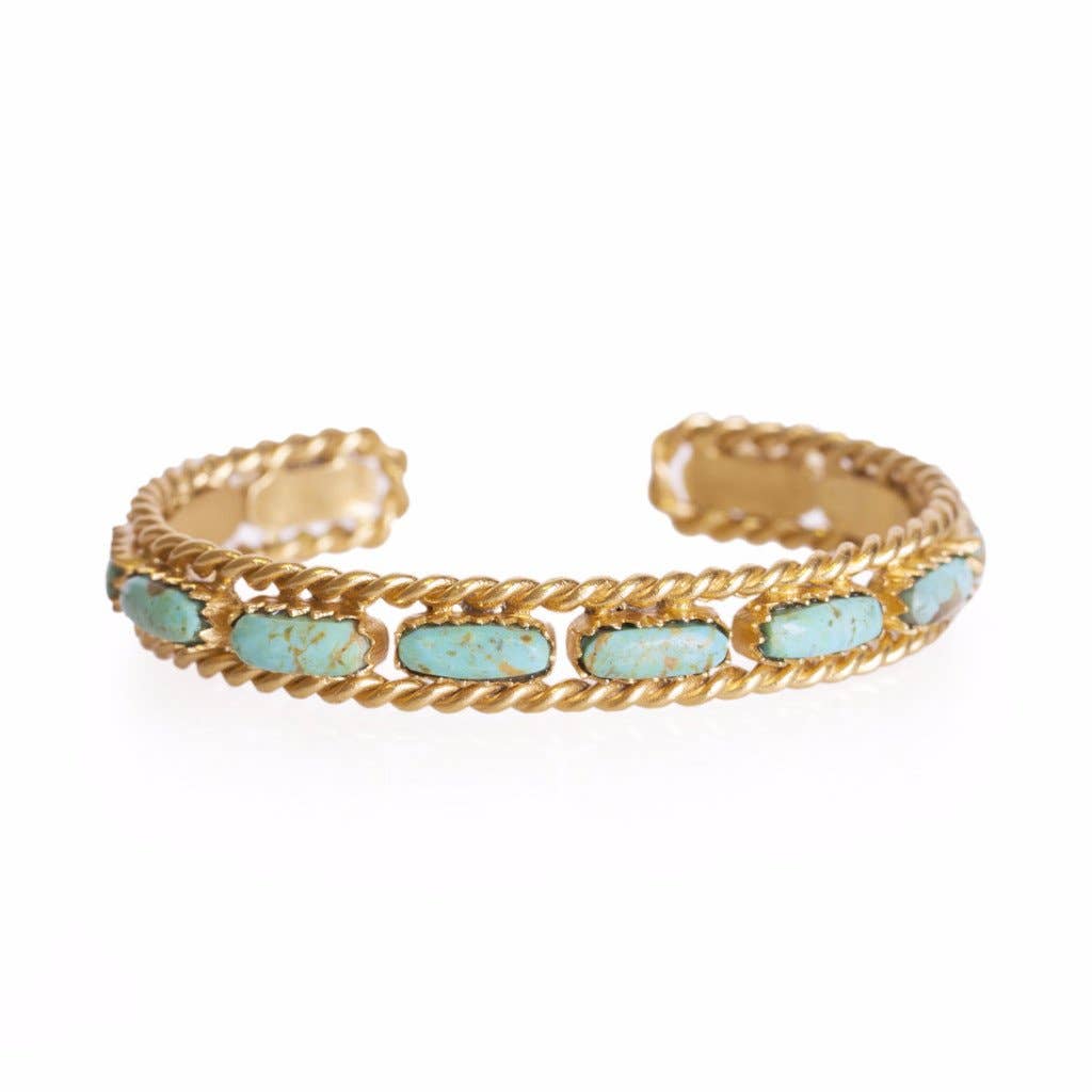 Turquoise Cable Bangle