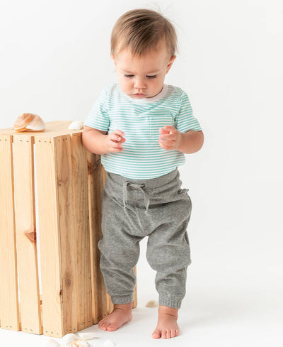 Boys Vintage Aqua Stripe Bodysuit