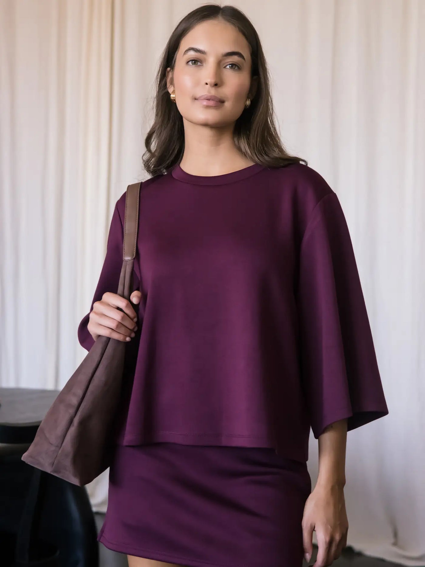 Butter Modal Port 3/4 Sleeve Top