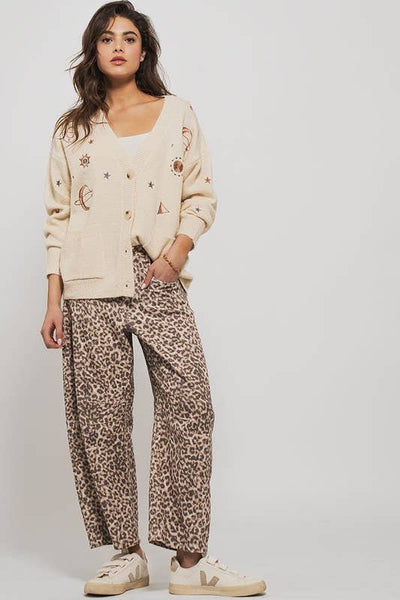 Leopard Barrel Jeans