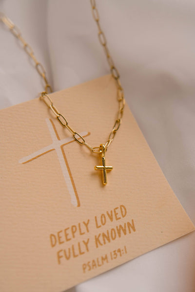 Deeply Loved Fully Known Cross Necklace