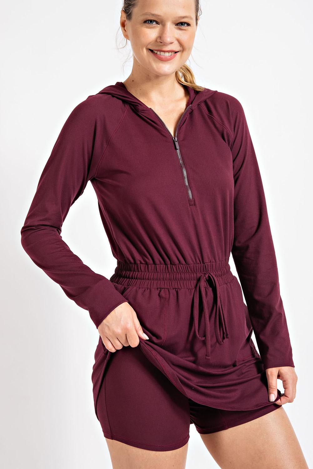 Romper with LONG SLEEVES and HOODIE