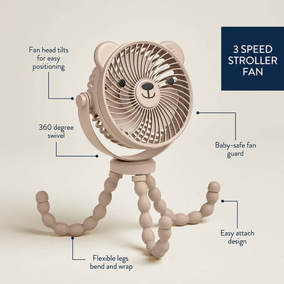 3-Speed Stroller Fan