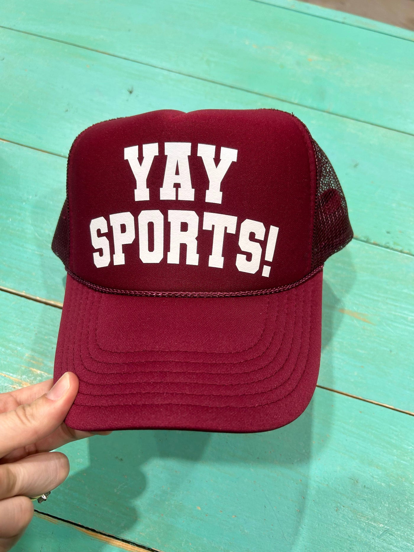 Maroon Foam Yay Sports Trucker Hat